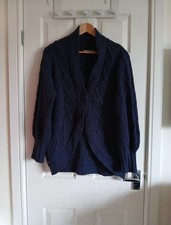 M&S chunky cable knit wool blend cardigan - Size 18