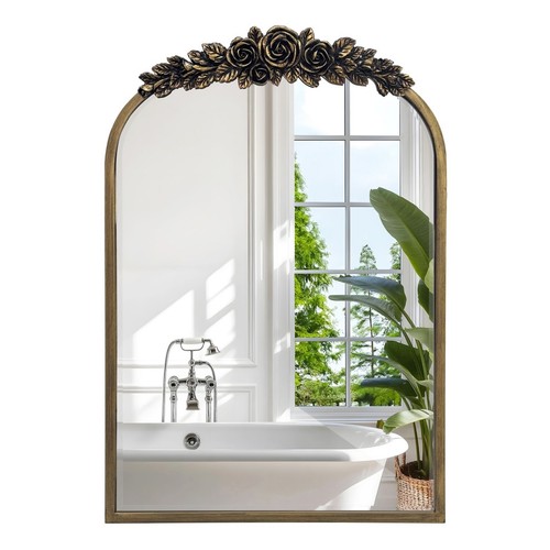 Arched bathroom mirror cabinet - arched,
