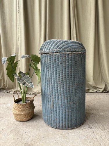 Vtg antique laundry basket bin - antique,