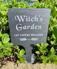 Garden Slate Sign: Witches