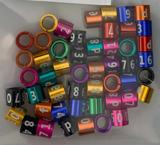 NEW 50PCS 2.6mm~8.0mm Split Bird Leg Rings Aluminum assorted-colors Unique-ID