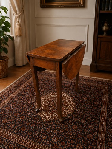 Vintage walnut drop leaf - vintage, side