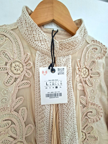 Zara beige lace - lace, embroidered