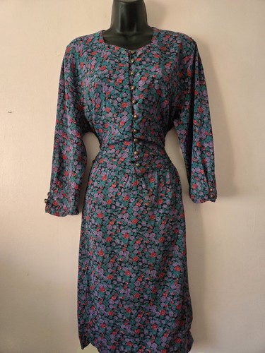 Vintage 80s floral - floral, midi