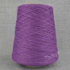 SOFT 4 PLY MERCERISED COTTON YARN PURPLE 400g CONE KNITTING WEAVING WARP CROCHET