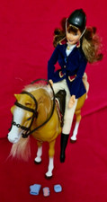 Barbie-Beauty Horse & Barbie Rider-kissing/neighing/walking-Riding Club Set-1998