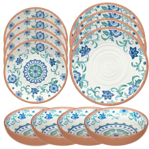 Epicurean turquoise floral - turquoise,