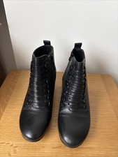 Ladies Pavers Black Ankle Boot