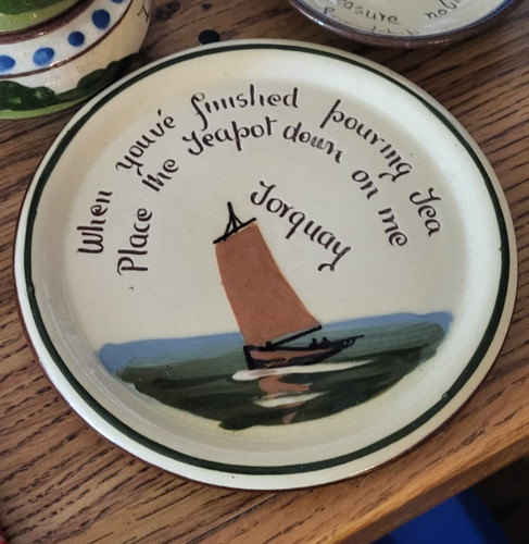 Vintage torquay pottery plate - torquay,