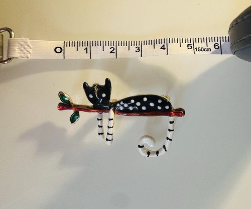 Funky black cat - funky, brooch