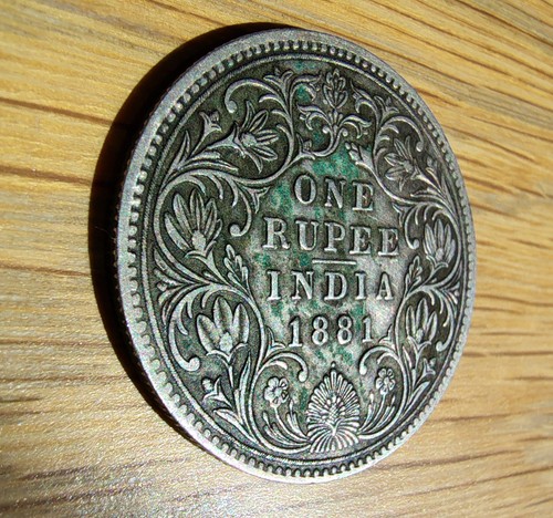 British india 1881 rupee - british,