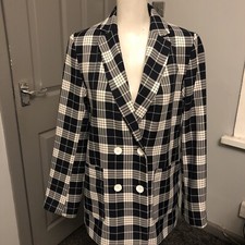 ladies new without tag dressy check blazer/jacket size 8 from primark