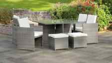 Premium Grey 8 Seat Cube Rattan Dining Set - Great condition.