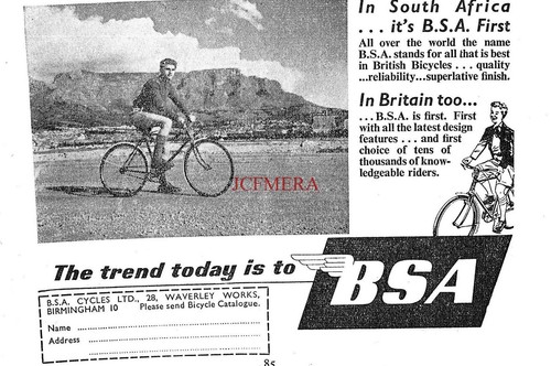 Bsa bicycles first in south - bicycles,,