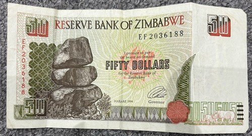 Zimbabwean dollar bank note - dollar,