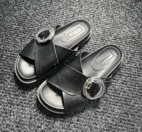 Topshop black sliders - black, /