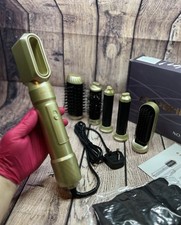 6 In 1 Hair Dryer Brush Hot Air Curler Straightener Quick Dry High Speed Salon