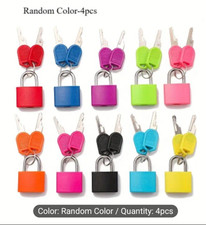 4 Small Padlocks with keys -