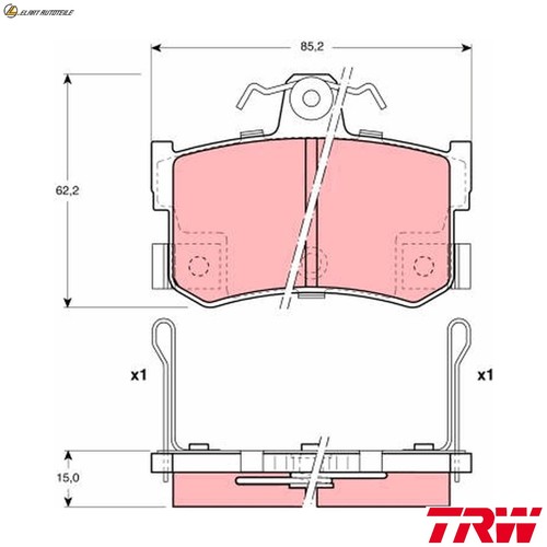 Brake pad set - brake,