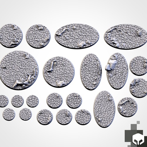 Cracked desert sand base - cracked,