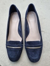 Wedges Navy Blue Suede UK 5.5 