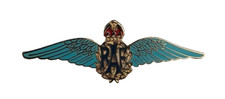 RAF ROYAL AIR FORCE SWEETHEART WINGS BLUE ENAMEL BROOCH PIN BADGE ~ MOD APPROVED