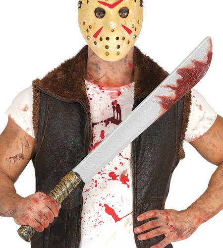 Bloody machete 76cm halloween - machete,
