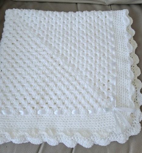 Hand crochet baby blanket - crochet,