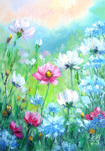 Meadow flowers original - flowers,