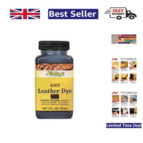 Fiebings black leather dye 4oz - black,