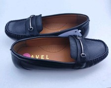 Ravel Black Leather Slip on Loafers Flat Shoes Size UK 5 EU 38 school office