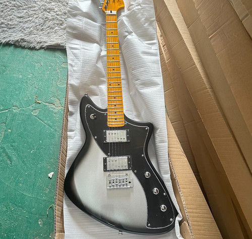 Custom electric guitar silver - custom,
