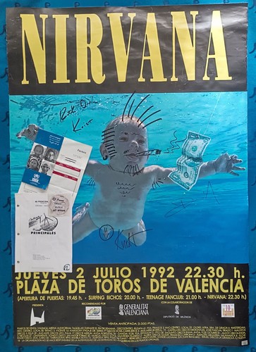 Nirvana signed poster original - poster,