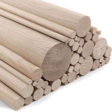 Oak Dowels - 150mm, 200mm, 350mm, 500mm, 1m lengths, various diameters