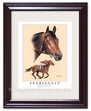 Seabiscuit framed horse - seabiscuit,