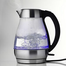 Ovation 2200W Illuminating Blue LED Glass Light Up Electric Jug Kettle 1.7L