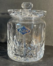 Royal Brierley Cut Glass Crystal Honey jar/Preserve Pot With Lid