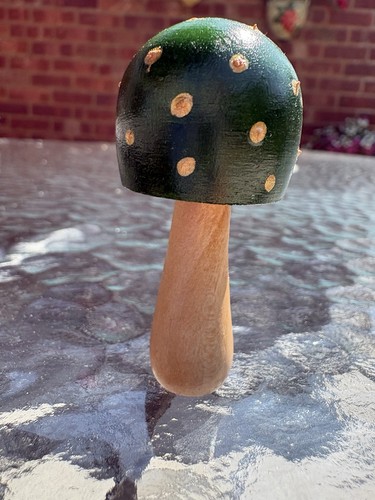 Green mushroom ornament - mushroom,