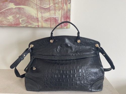 Vintage furla black croc - furla,