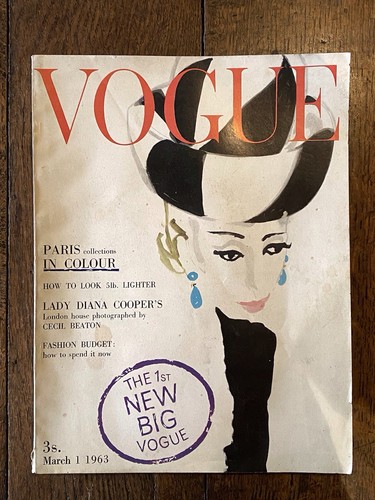 Vtg british vogue march 1963 - british,