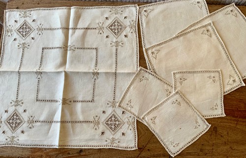 Vintage cream colour linen - vintage,