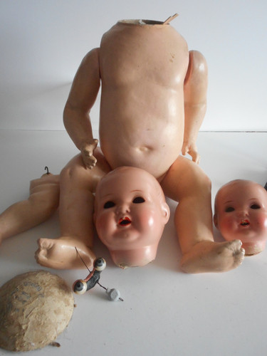 Antique german doll - , body