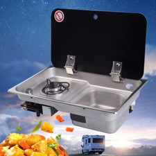 GR-903 Boat Caravan RV Camper 1 Burner LPG Gas Stove Hob With Sink Combo Cooktop