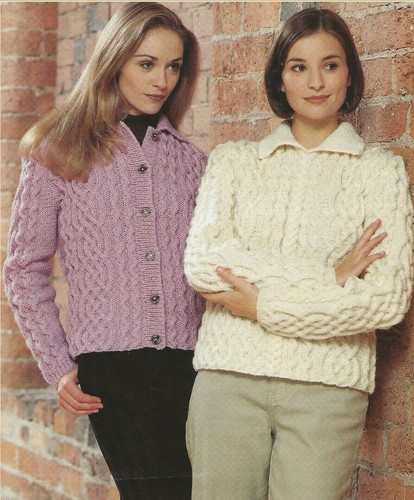 Ladies aran sweater cardigan - &,