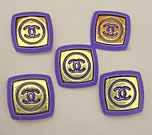 Square chanel buttons - chanel,