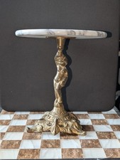 Vintage Brass Cherub Pedestal