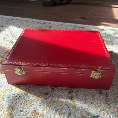 Cartier red leather jewellery - cartier,