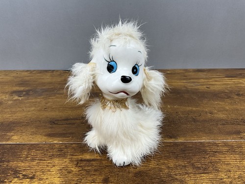 White ceramic poodle dog - ceramic,