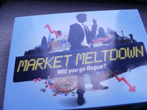 Market meltdown board game - market,