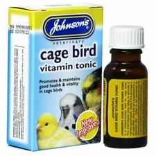 Johnsons Vitamin Tonic Cage Bird Good Health Cockatiel Canary Budgie Finch 15ml
